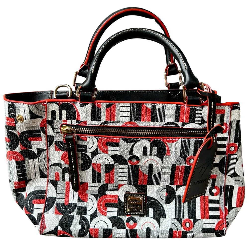 Dooney & Bourke Disney Mickey Mouse Pop Art Geometric Tote Bag Black Red White
